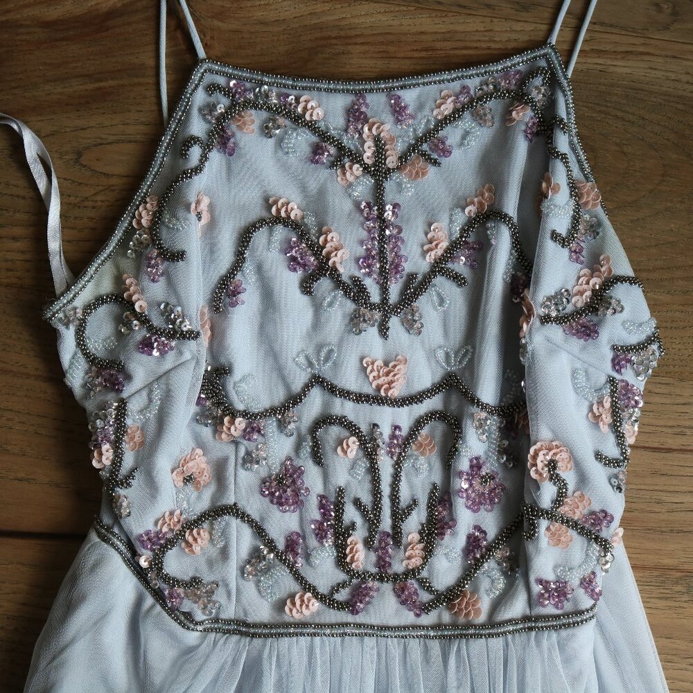 Beaded Light Blue Spring Dress